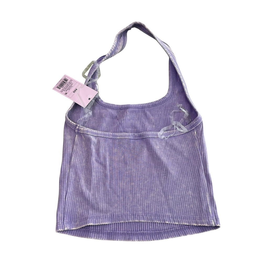 NWT Wild Fable Lilac Ribbed Halter Crop Top Shirt Size‎ XXS - Picture 5 of 8